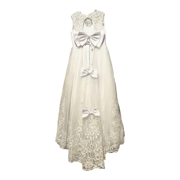 Flower Girl Dress Size 9 White - Picture 7 of 11